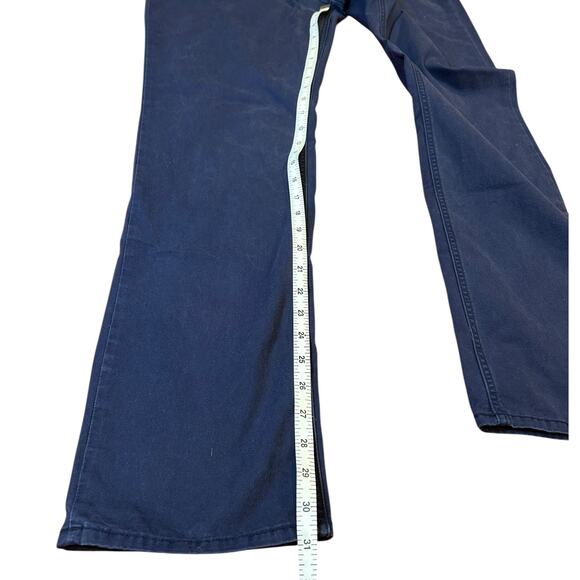 POLO RALPH LAUREN Navy Blue 5 Pocket Cotton Straight Pants Men's Size 33 x 32 - Picture 4 of 9